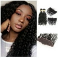 thumbnail image 1 of 2 Bundles Deep Wave Lace Front Wigs Human Hair, Deep Wave Wig 13x4 Lace Frontal Wigs for Women, 1 of 5