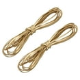 thumbnail image 1 of 2 Bundles Flat Leather Cord, 5.5 Yards 4mm Leather Crafts Lacing Strip, Gold, 1 of 6