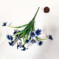 thumbnail image 1 of 2 Bundles Outdoor Artificial Fake Flowers, No Fade UV Resistant Faux Plastic Plants for Hanging Planter Patio Yard Wedding Indoor Home Kitchen Farmhouse Decor (Blue), 1 of 9