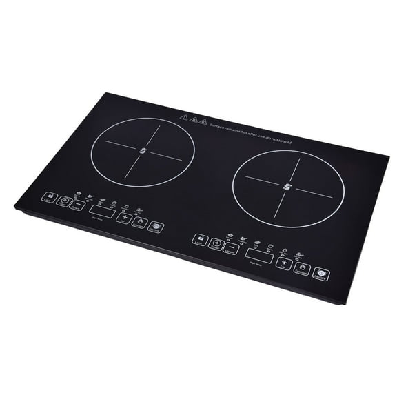 2 Burner Electric Cooktop | Electric Induction Cooktop 2000W+2000W Double-Head | 110V Table Top Stove Portable Electric Hob for Stone Pot Bibimbap