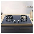 2 Burner Gas Stove Cooktop, 29 Inch Builtin Gas Hob for NG Fuel, Flame