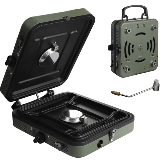 RedSwing 2 Burner Propane Camping Stove,Portable Folding Gas Stove for Camping with 17200 BTU,Outdoor Camp Stove for Camping Backpacking