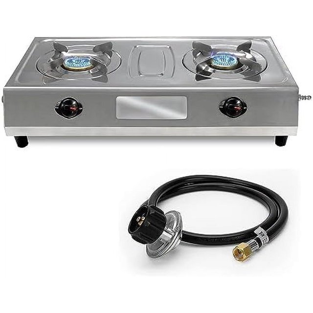 2 Burner Propane Cooktop Stainless Steel Two Burner Propane Stove