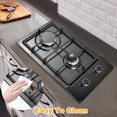 thumbnail image 1 of 2 Burner Propane Gas Cooktop, Portable Tempered Glass Double Burner Stove with Auto Ignition, Outdoor Camping RV BBQ Kitchen LPG Gas Stove, 1 of 9