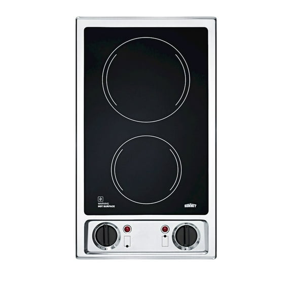 2-Burner Radiant Cooktop-115V, Black, Knob