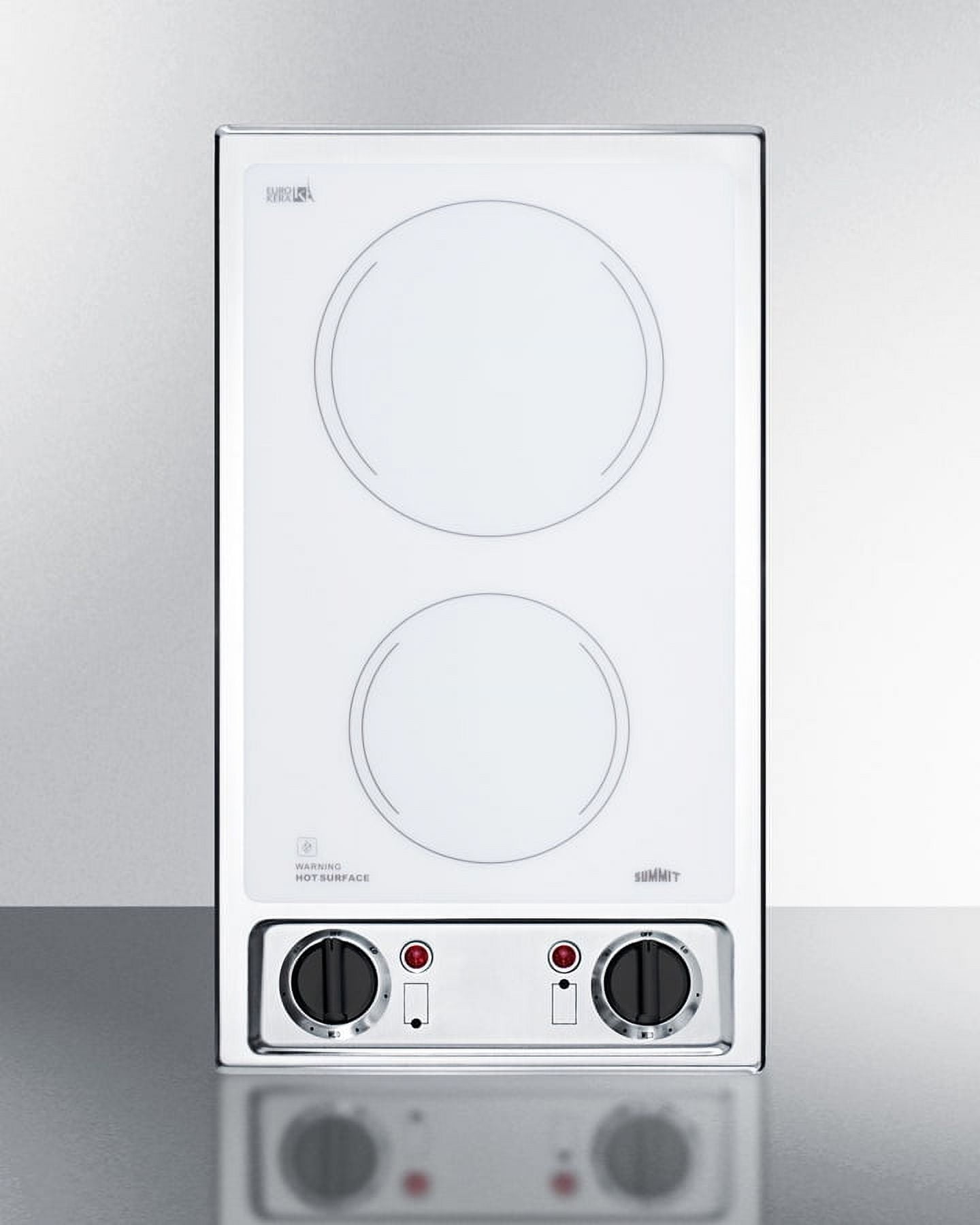 2-Burner Radiant Cooktop-115V, White
