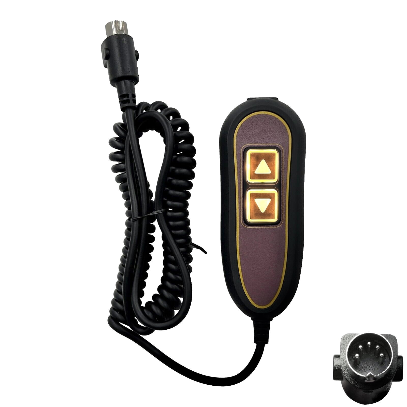 2 Button 5 Pin Remote ZK1200-HC Hand Control Replacement for Golden with USB and Backlight for Lift Chair Power Recliner