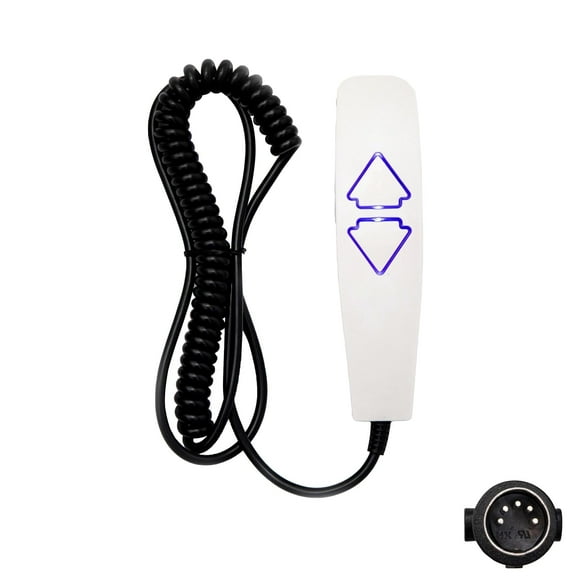 2 Button 5 Pin Remote Hand Control with USB and Backlight for Lift Chair Power Recliner