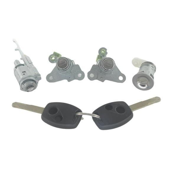 2 Button Key - AL266 - Door Lock Kit with Nice Ignition, Barrel with 2 Ellys for Honda Fit 04-11