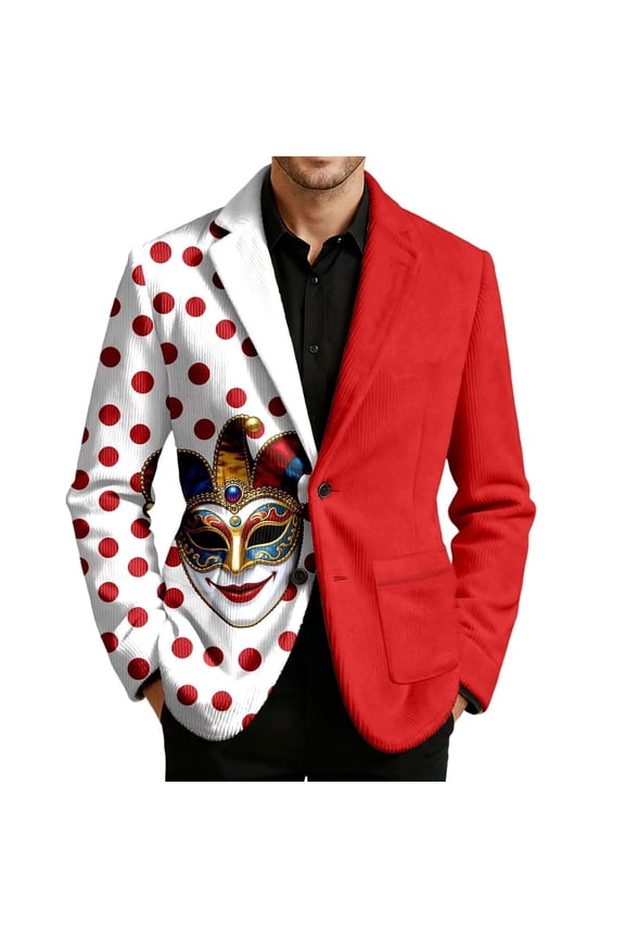2-Button Mens Mardi Gras Suit Blazer