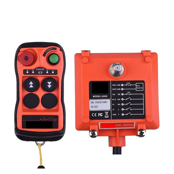 2 Buttons Remote Controller For Cranes Lifting Waterproof Switch Overhead Crane Industrial Remote Control ,Easy to Operate