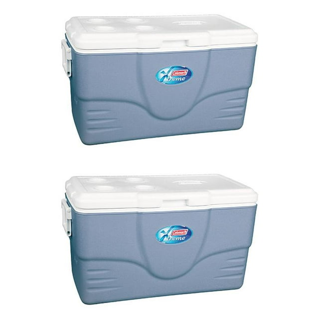 (2) COLEMAN Camping Tailgating Marine 70 Quart Xtreme 5 Day Ice Chest Coolers