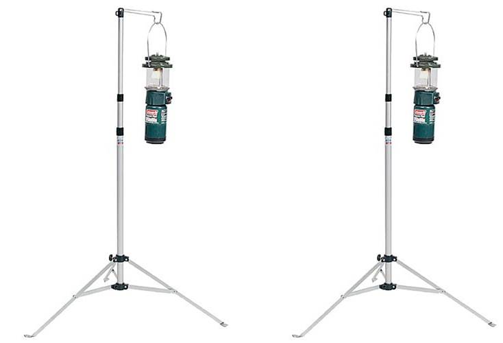 (2) COLEMAN Multi-Purpose Durable Aluminum Camping Lantern Stands w/ Carry  Case