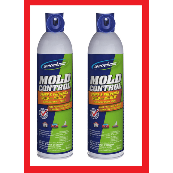 2 CONCROBIUM Mold Control AEROSOL Kills Cleans & Prevents Mold Home RV 14.1oz