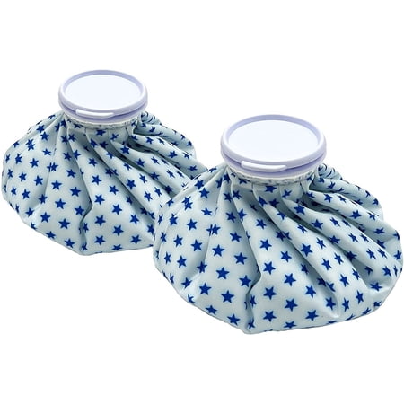 2 CT 9" Ice Bag, Hot & Cold Therapy Reusable for Injuries Pain Relief, 9 Inch, Blue Star