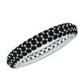thumbnail image 1 of Rosec Jewels Certified Lab Grown Black Diamond Eternity Band for Women - Anniversary Ring - AAAA Quality - Ready to Gift, 10K White Gold, US 7.50, 1 of 7