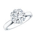 thumbnail image 1 of Rosec Jewels Moissanite Cushion Cut Engagement Ring 3 Carat - 8 mm Solitaire Ring - D-VS1 Quality Certified, 10K White Gold, US 11.50, 1 of 6