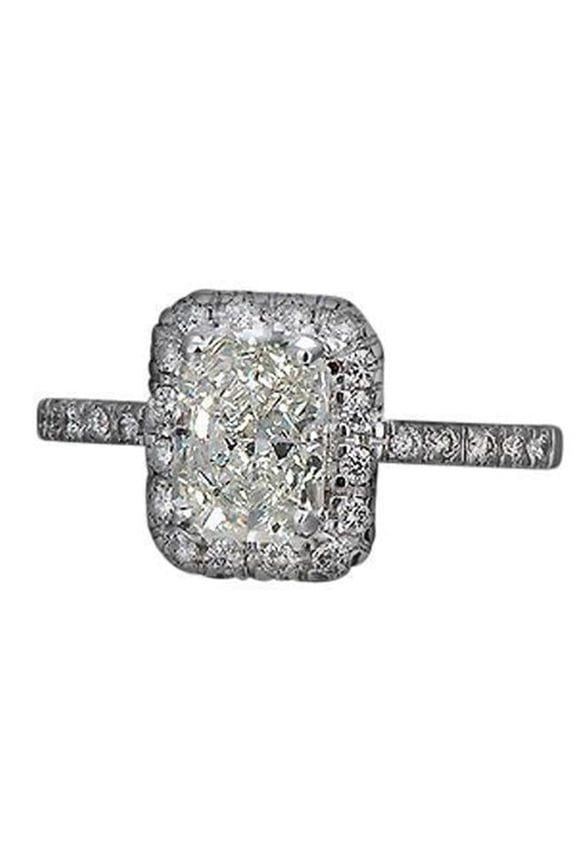 2 CT Radiant Center Royal Diamond Engagement Ring