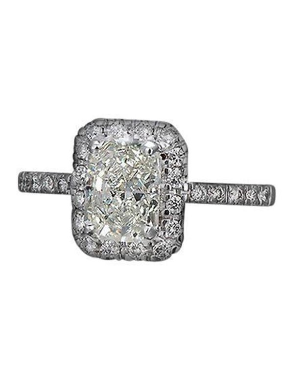 2 CT Radiant Center Royal Diamond Engagement Ring
