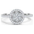 thumbnail image 1 of 2 CT Round Cut Engagement Ring, Hidden Halo Ring, Wedding Ring, Big Moissanite Ring, Ring for Women, Pave Bridal Ring, Gift for Her, 1 of 6
