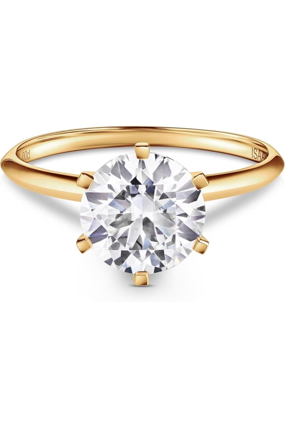 2 CT Round Cut Moissanite Ring Solitaire Round Cut Moissanite Single Stone Latest Bridal Ring