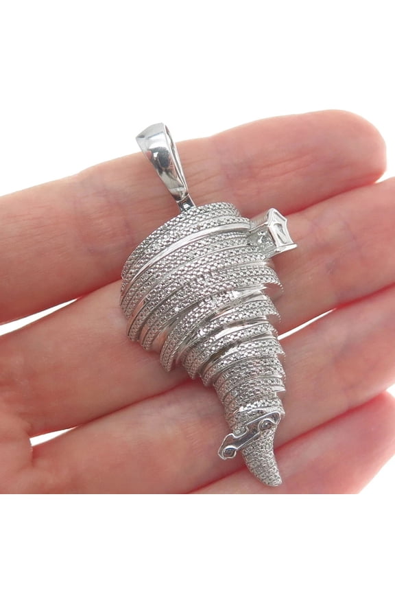 2 CT Round Cut White Moissanite Enhancer Wedding Ring 14k White Gold Plated