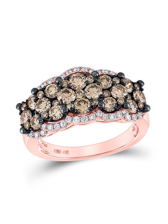 2 CTW-DIA BROWN RING