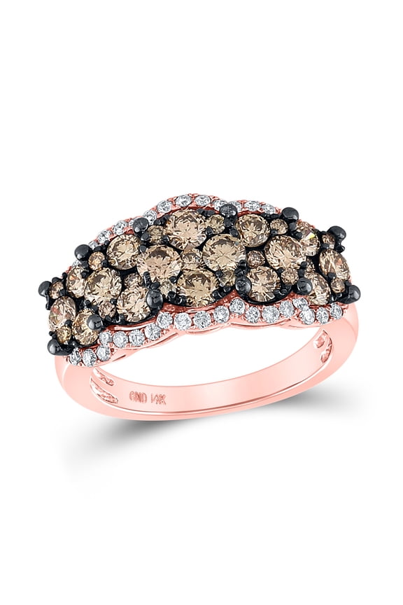 2 CTW-DIA BROWN RING