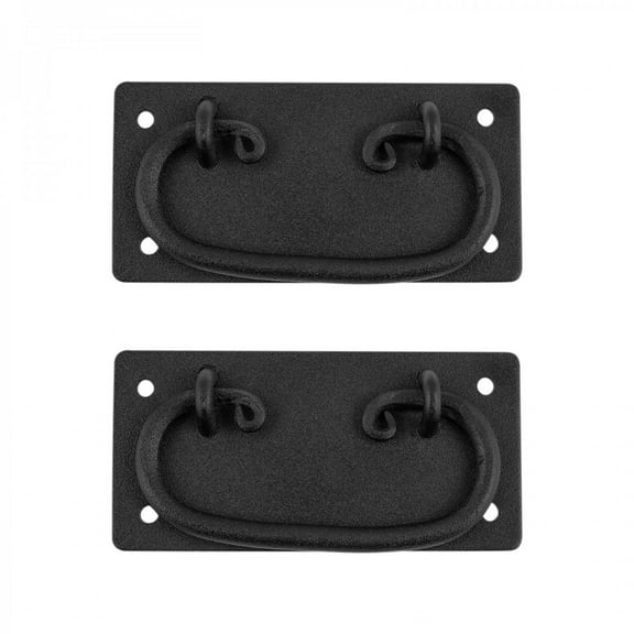 2 Cabinet Drawer Door Pull Black Wrought Iron Mission 4" Renovator's Supply