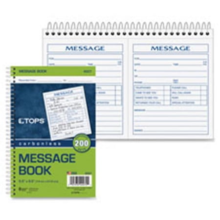 2 Calls Per Page Phone Message Book - White