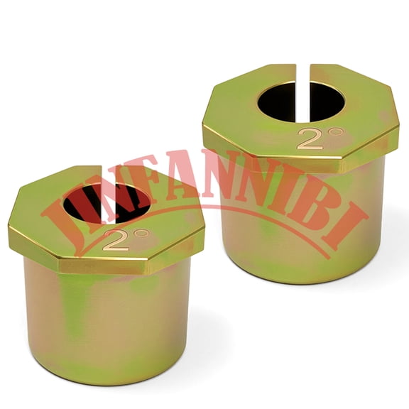 2 Camber Caster Shim Alignment Bushing Set for Ford Super Duty F250 F350 F450 2005-2022 | Zinc Plated Steel Alignment Kit