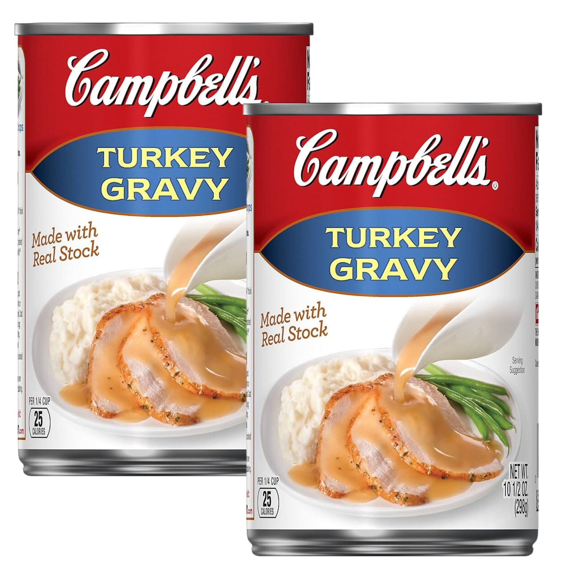 (2) Campbell's Turkey Gravy 10.5oz Made with Quality Ingredients Real