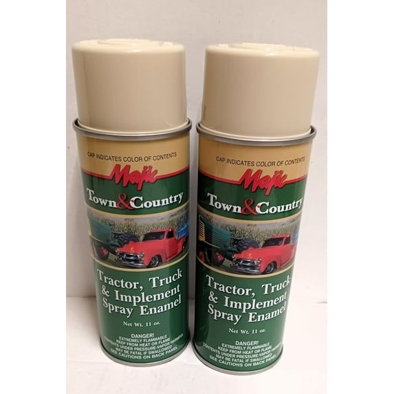 2 Cans IH International Farmall Off White Cream Heavy Duty Tractor Spray Paint