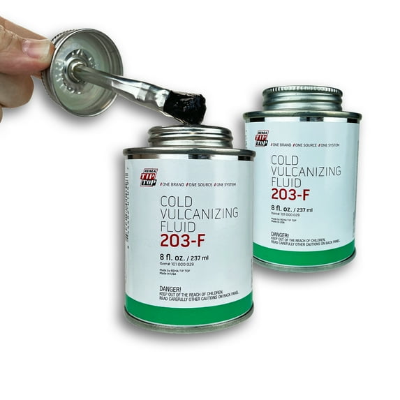2 Cans REMA 203-F 8oz Cold Vulcanizing Cement Tire and Tube Patch Repair Glue