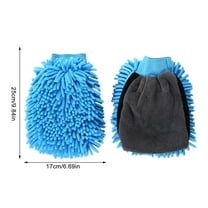 2*Car Cleaning Gloves Clearance! Car Cleaning Hand 2Pcs Car Wash Kit Microfiber Clean Tire Wheel Brush Sponge Car Interior Cleaning Brush Car Care Detailing Set Guy Gifts