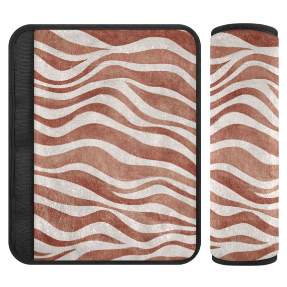 2 Car Seat Belt Covers M Size 10*7.7 Inches Car Seat Belt Shoulder Pad Backpack Shoulder Pad Stroller Belt Cover Sand Dunes Earthy Stripes