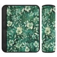 thumbnail image 1 of 2 Car Seat Belt Covers S Size 6.5*6.5 Inches Car Seat Belt Shoulder Pad Backpack Shoulder Pad Stroller Belt Cover Cartoon Green Flowers Seamless, 1 of 8