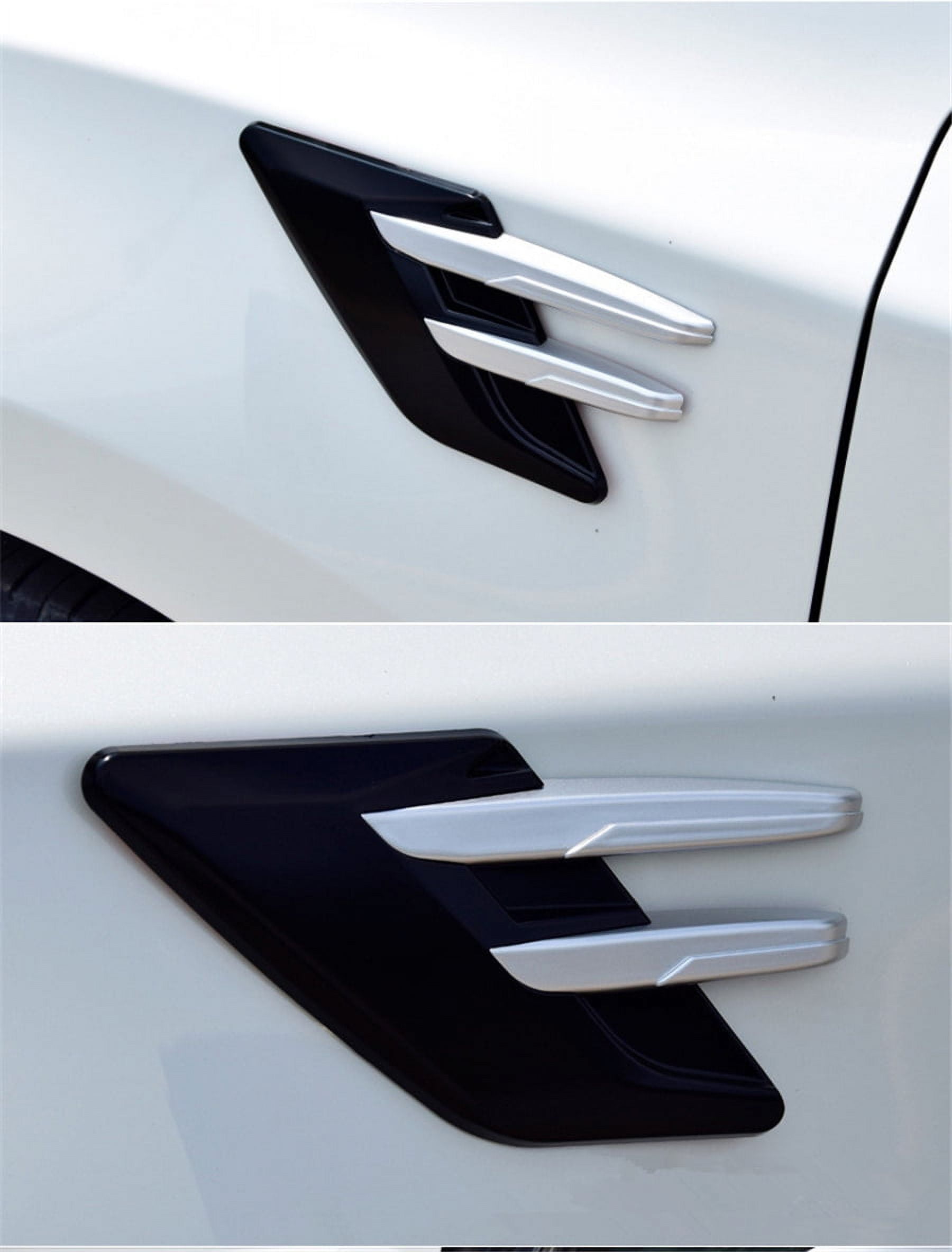 2× Car Side Fender Stickers Car-Styling Shark Gill Decoration Carbon ...