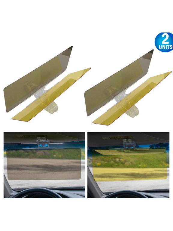 2 Car Sun Visor Extension, Car Anti Glare Driving HD Visor, Universal Day and Night Vision Anti-Glare Windshield Extender