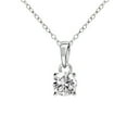 thumbnail image 1 of 2 Carat | 14K White Gold | IGI Certified Lab Created Diamond Solitaire Pendant Necklace | F-G Color, VS1-VS2 Clarity Friendly Diamonds, 1 of 5