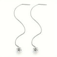 thumbnail image 1 of 2 Carat*2 Women's Moissanite Earrings, S925 Sterling Silver - 18k Gold Plated, Diamond Drop Earrings with Certificate, 1 of 9