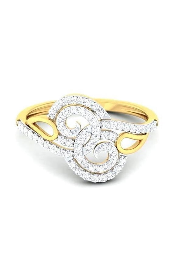 2 Carat CVD Diamond Wedding Ring - 14K Yellow Gold