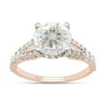 thumbnail image 1 of 2 Carat Center 8MM Round Cut Lab Created Moissanite Diamond Split Shank Solitaire Engagement Ring For Women In 14K Solid Rose Gold (G-H Color, VVS1 Clarity, 2 Cttw)-4, 1 of 7