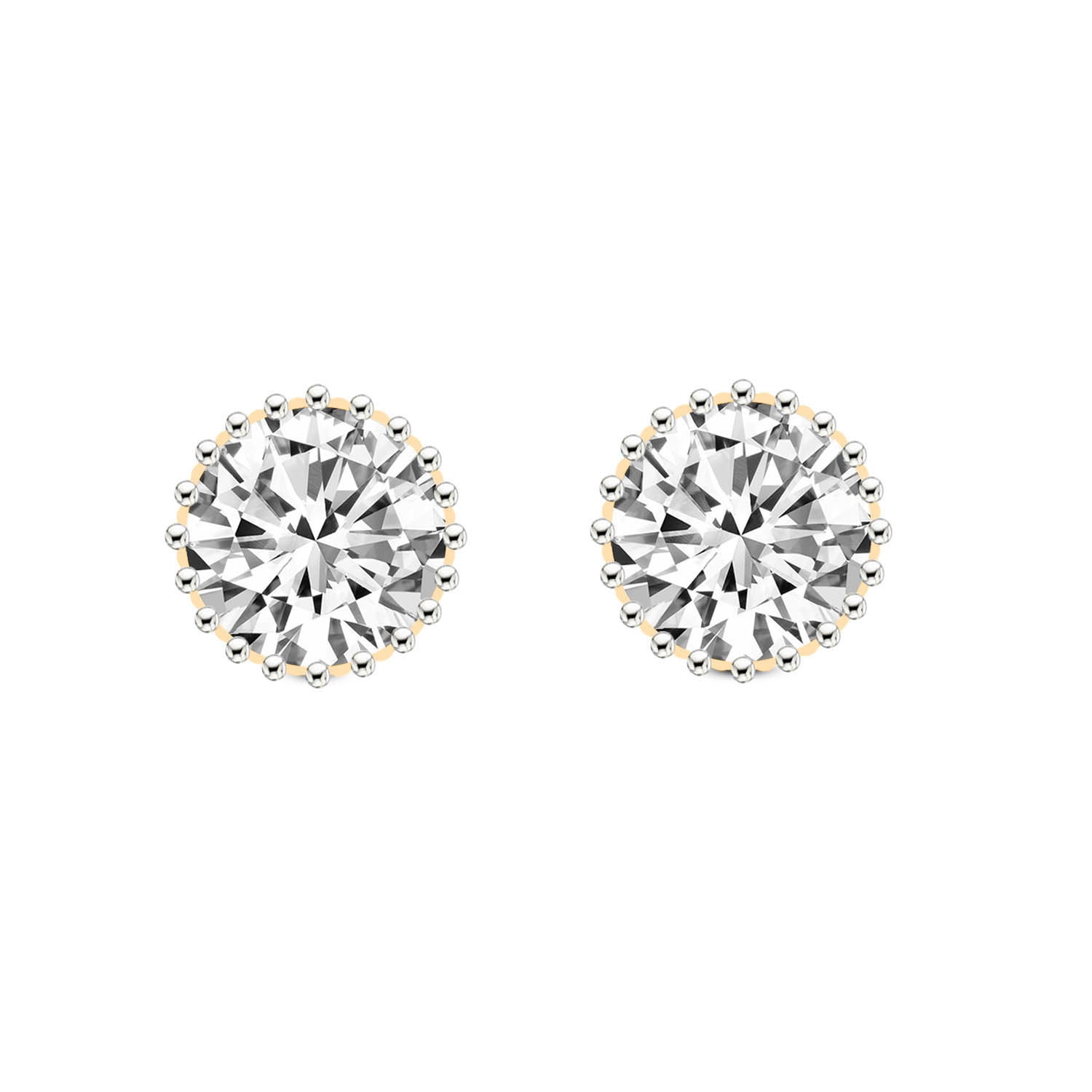 2 Carat Circa Lab Diamond Stud Earrings in 14K Or 18K FG / VS1 Quality IGI Certified Lab Grown