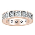 thumbnail image 1 of AFFY 2 Carat (Cttw) Round Shape White Natural Diamond Full Eternity Wedding Band Ring In 14k Solid Rose Gold Ring Size-5, 1 of 1