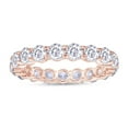 thumbnail image 1 of 2 Carat (Ctw) IGI Certified Round Cut Lab Grown Diamond Full Eternity Band Ring for Women | 14K Solid Rose Gold Anniversary Wedding Band Ring For Her Ring Size-7.5, 1 of 3