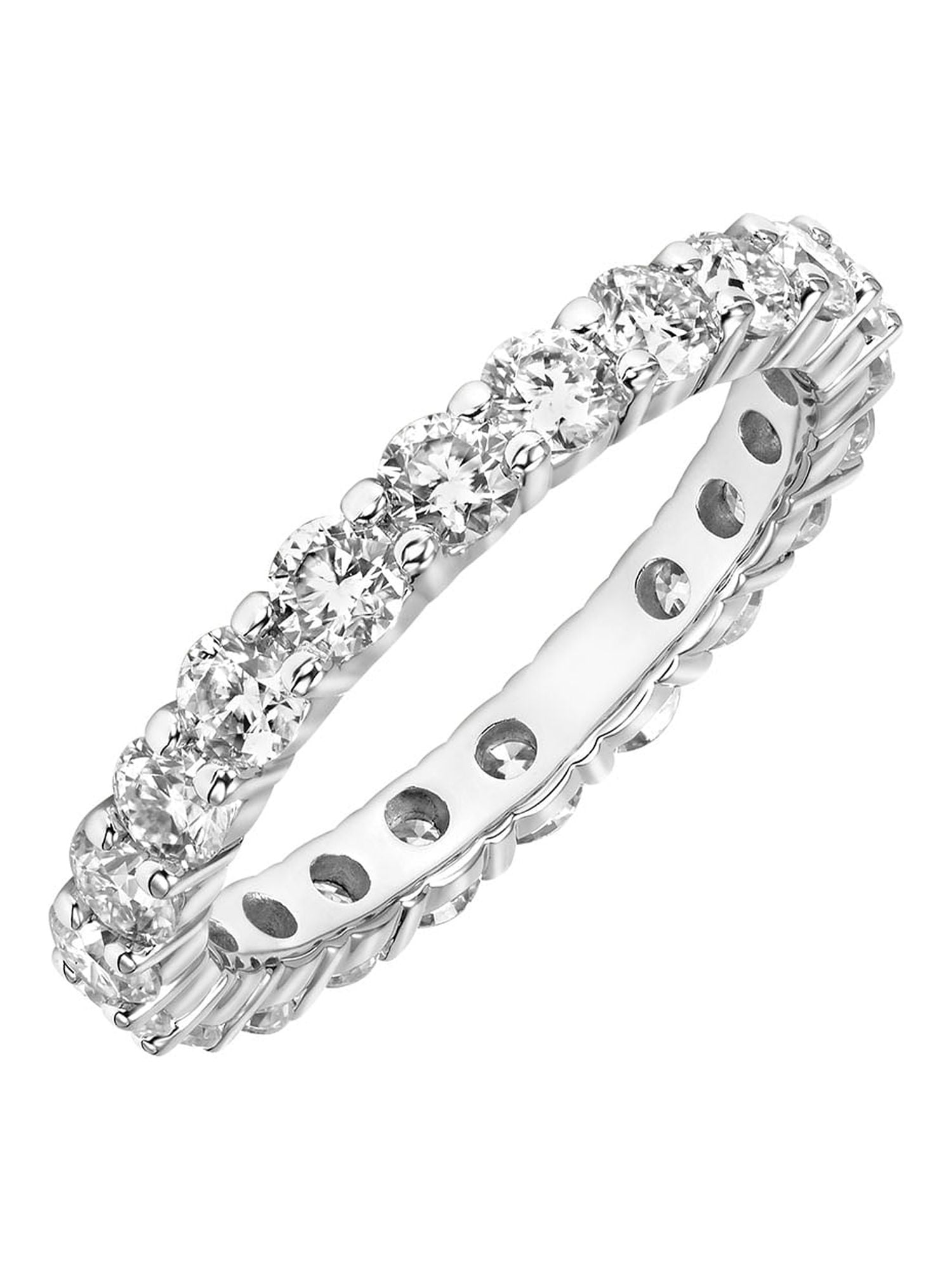 2 Carat DEW Moissanite 10k White Gold Eternity Wedding Band