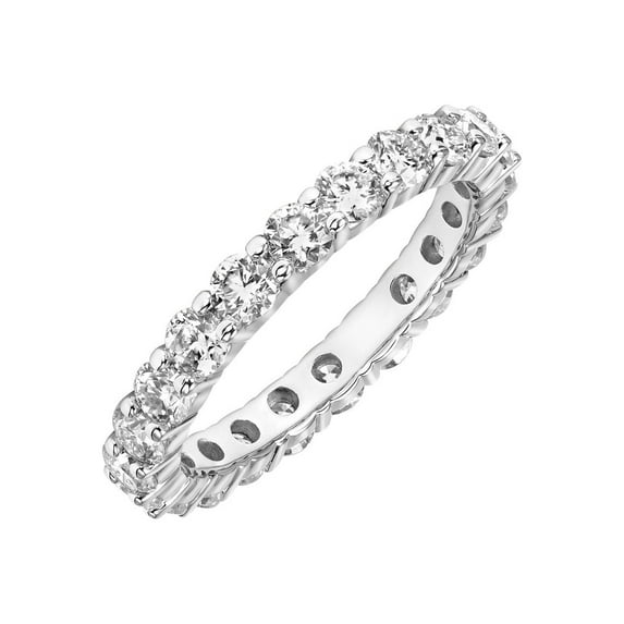 2 Carat DEW Moissanite 10k White Gold Eternity Wedding Band