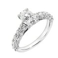 thumbnail image 1 of 2 Carat T.G.W. Oval-Cut Moissanite Sterling Silver Women's Engagement Ring, 1 of 7