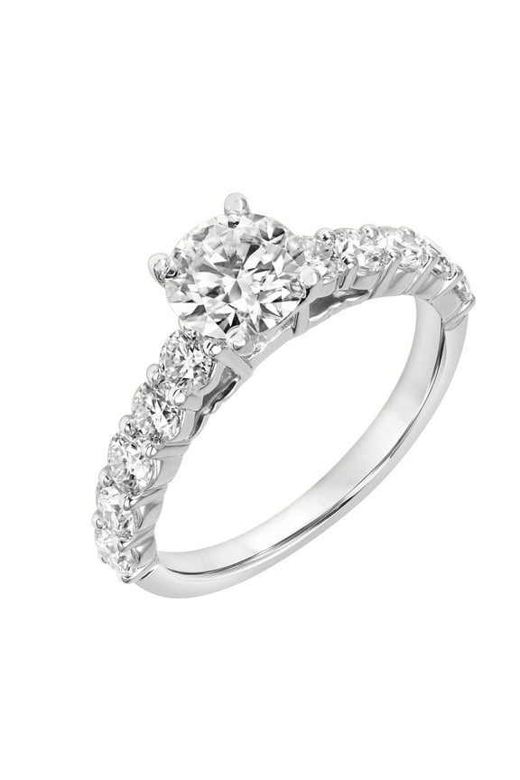 2 Carat T.G.W. Moissanite Sterling Silver Women's Engagement Ring